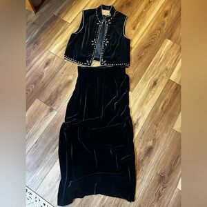 Double D Ranch Midnight Velvet Skirt/Vest Set